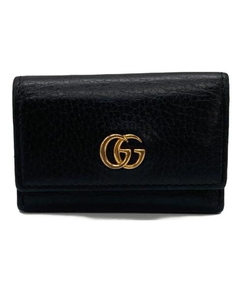 GUCCI（グッチ）GUCCI (グッチ) GGマーモントキーケース ブラックの古着・服飾アイテム