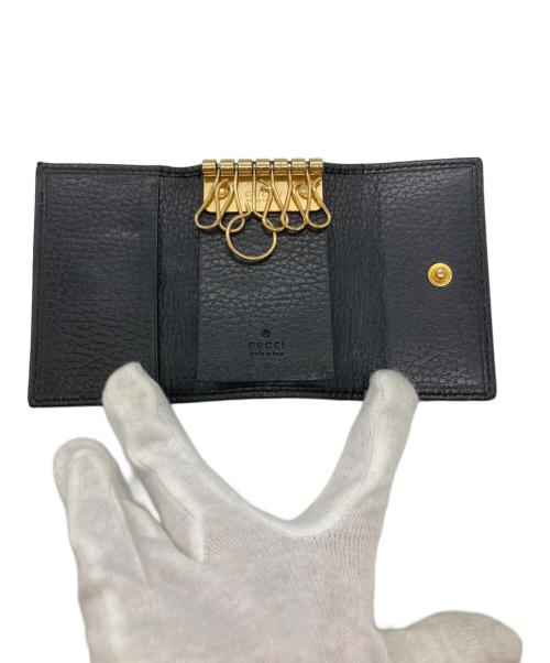 GUCCI（グッチ）GUCCI (グッチ) GGマーモントキーケース ブラックの古着・服飾アイテム