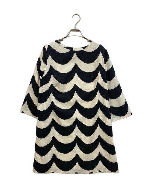 marimekko（マリメッコ）marimekko (マリメッコ) ワンピース ホワイト×ブラック サイズ:	SIZE 40の古着・服飾アイテム