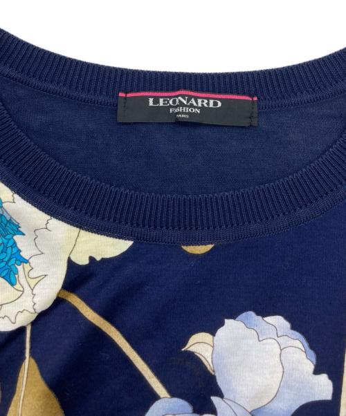 LEONARD（レオナール）LEONARD (レオナール) 花柄カットソー ネイビー サイズ:	SIZE Mの古着・服飾アイテム
