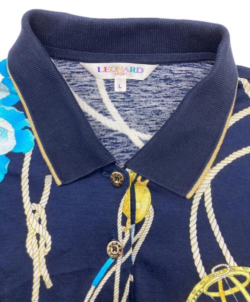 LEONARD（レオナール）LEONARD (レオナール) ポロシャツ ネイビー サイズ:Lの古着・服飾アイテム
