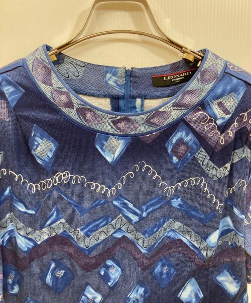LEONARD（レオナール）LEONARD (レオナール) 半袖カットソー ブルー サイズ:	SIZE LLの古着・服飾アイテム