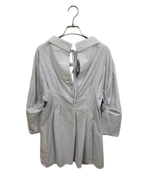 jacquemus（ジャックムス）JACQUEMUS (ジャックムス) ストライプシャツワンピース ホワイト×ブラック サイズ:	SIZE 36の古着・服飾アイテム