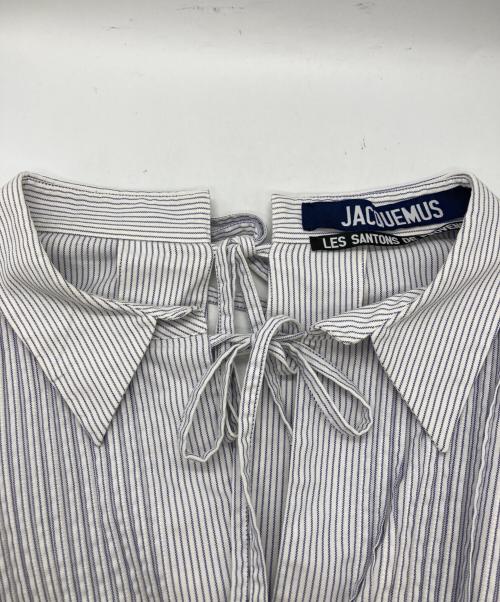 jacquemus（ジャックムス）JACQUEMUS (ジャックムス) ストライプシャツワンピース ホワイト×ブラック サイズ:	SIZE 36の古着・服飾アイテム