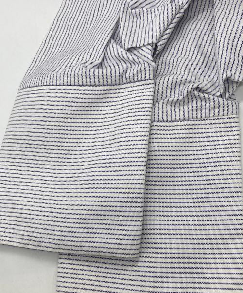 jacquemus（ジャックムス）JACQUEMUS (ジャックムス) ストライプシャツワンピース ホワイト×ブラック サイズ:	SIZE 36の古着・服飾アイテム