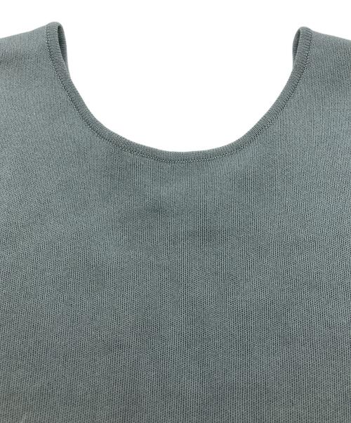 DRESSLAVE（ドレスレイブ）DRESSLAVE (ドレスレイブ) knit×tafta combination dress スカイブルー サイズ:38の古着・服飾アイテム