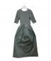 DRESSLAVE（ドレスレイブ）の古着「knit×tafta combination dress」｜スカイブルー