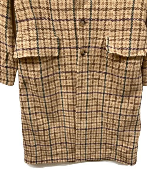 POLO RALPH LAUREN（ポロ・ラルフローレン）POLO RALPH LAUREN (ポロ・ラルフローレン) チェックチェスターコート ブラウン サイズ:	SIZE 2の古着・服飾アイテム