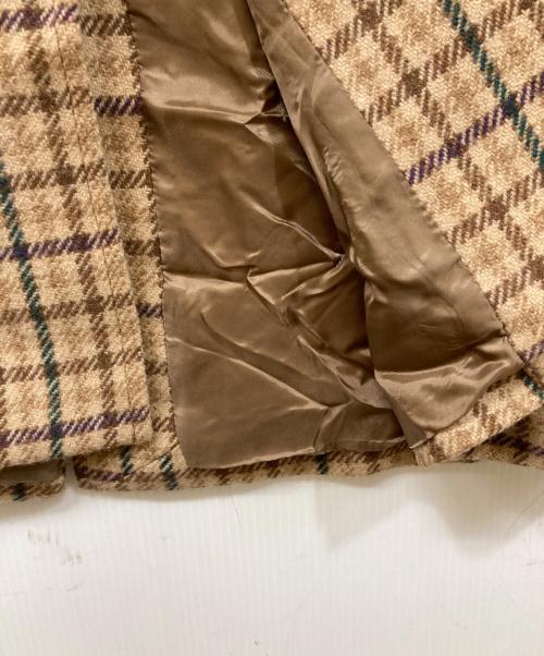 POLO RALPH LAUREN（ポロ・ラルフローレン）POLO RALPH LAUREN (ポロ・ラルフローレン) チェックチェスターコート ブラウン サイズ:	SIZE 2の古着・服飾アイテム
