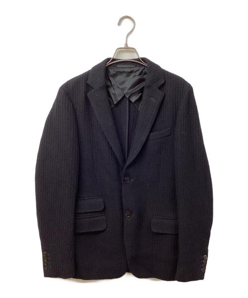GUCCI（グッチ）GUCCI (グッチ) ウールニットテーラードジャケット ブラック サイズ:46Rの古着・服飾アイテム