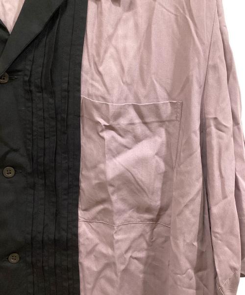 DRIES VAN NOTEN（ドリスヴァンノッテン）DRIES VAN NOTEN (ドリスヴァンノッテン) 2トーンプリーツオープンカラーシャツ パープル サイズ:50の古着・服飾アイテム