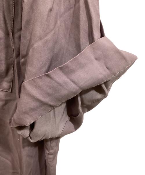 DRIES VAN NOTEN（ドリスヴァンノッテン）DRIES VAN NOTEN (ドリスヴァンノッテン) 2トーンプリーツオープンカラーシャツ パープル サイズ:50の古着・服飾アイテム