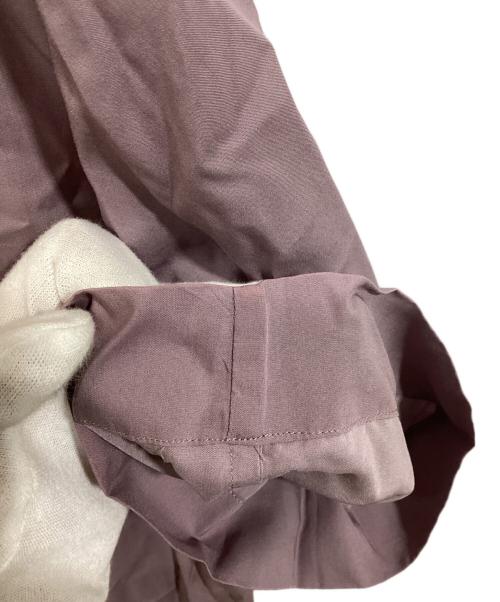 DRIES VAN NOTEN（ドリスヴァンノッテン）DRIES VAN NOTEN (ドリスヴァンノッテン) 2トーンプリーツオープンカラーシャツ パープル サイズ:50の古着・服飾アイテム