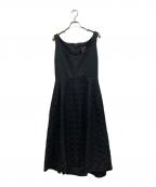 COMME des GARCONSコムデギャルソン）の古着「ロゴ総柄縮絨ワンピース」｜ブラック
