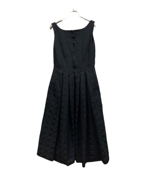COMME des GARCONS（コムデギャルソン）COMME des GARCONS (コムデギャルソン) ロゴ総柄縮絨ワンピース ブラック サイズ:XSの古着・服飾アイテム