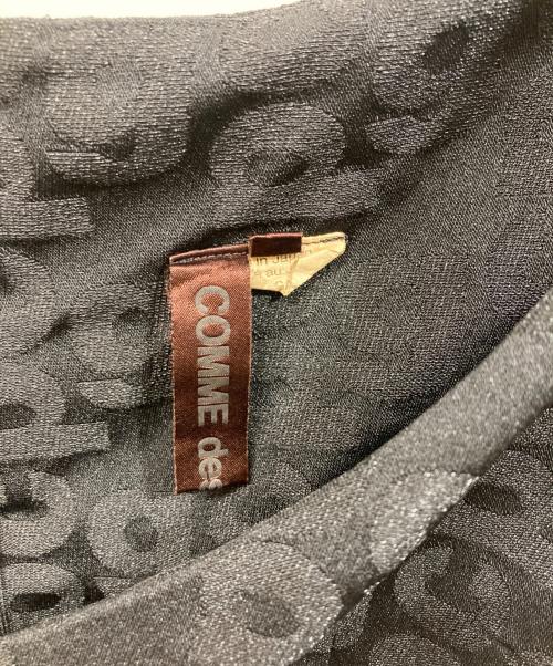 COMME des GARCONS（コムデギャルソン）COMME des GARCONS (コムデギャルソン) ロゴ総柄縮絨ワンピース ブラック サイズ:XSの古着・服飾アイテム