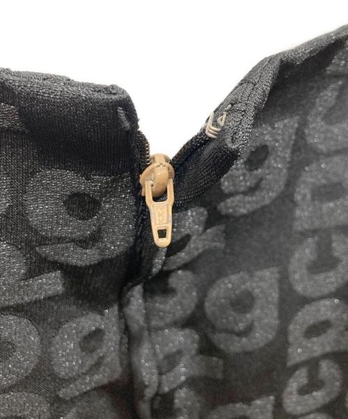 COMME des GARCONS（コムデギャルソン）COMME des GARCONS (コムデギャルソン) ロゴ総柄縮絨ワンピース ブラック サイズ:XSの古着・服飾アイテム