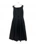 COMME des GARCONS (コムデギャルソン) ロゴ総柄縮絨ワンピース ブラック サイズ:XS：18000円