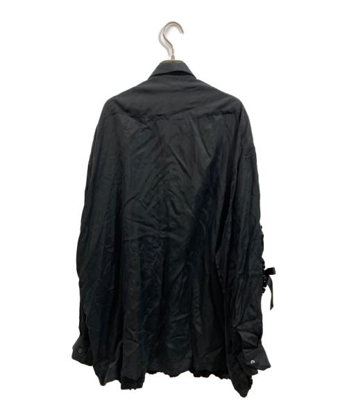 KIDILL（キディル）KIDILL (キディル) チュールリボンフリルシャツ ブラック サイズ:freeの古着・服飾アイテム
