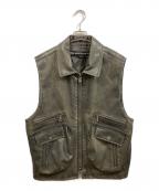 ANDERSSON BELLアンダーソンベル）の古着「ETNA FAUX LEATHER VEST」｜カーキ