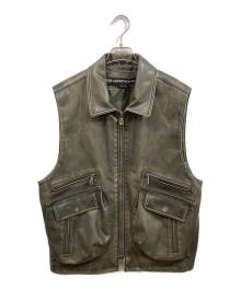 ANDERSSON BELL（アンダーソンベル）の古着「ETNA FAUX LEATHER VEST」｜カーキ