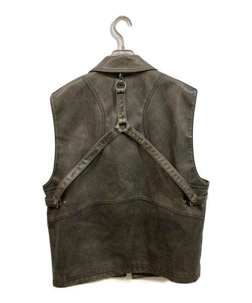 ANDERSSON BELL（アンダーソンベル）ANDERSSON BELL (アンダーソンベル) ETNA FAUX LEATHER VEST カーキ サイズ:Ｌの古着・服飾アイテム