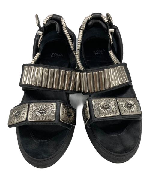 TOGA PULLA（トーガ プルラ）TOGA PULLA (トーガ プルラ) METAL SNEAKER SANDALS ブラック サイズ:SIZE 40の古着・服飾アイテム