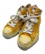 Maison MIHARA YASUHIROメゾン ミハラ ヤスヒロ）の古着「original sole overdie hitop sneaker」｜イエロー