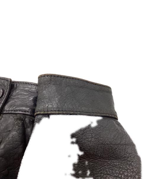 VALENTINO UOMO（ヴァレンティノ ウモ）VALENTINO UOMO (ヴァレンティノ ウモ) レザーブルゾン レッド×ブラック サイズ:	SIZE 44の古着・服飾アイテム