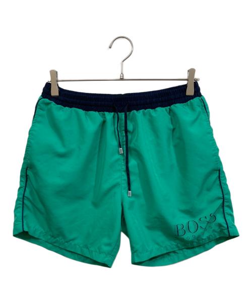 HUGO BOSS（ヒューゴ ボス）HUGO BOSS (ヒューゴ ボス) ハーフパンツ グリーン サイズ:	SIZE Mの古着・服飾アイテム