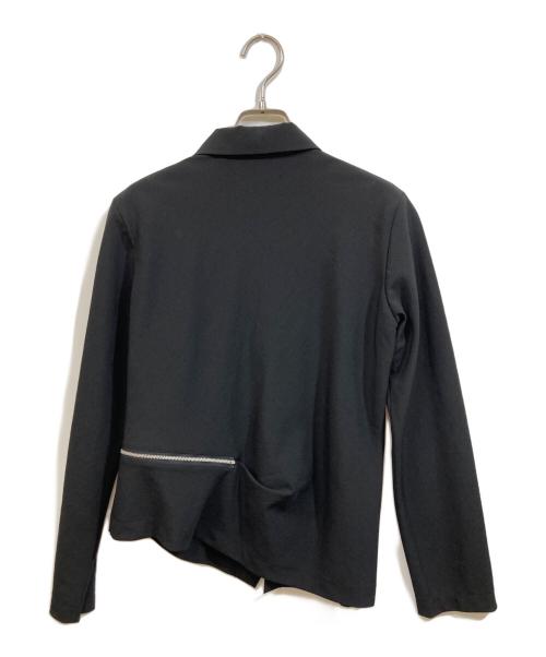 tricot COMME des GARCONS（トリココムデギャルソン）tricot COMME des GARCONS (トリココムデギャルソン) 丸襟ジップデザインシャツ ブラック サイズ:SIZE Mの古着・服飾アイテム