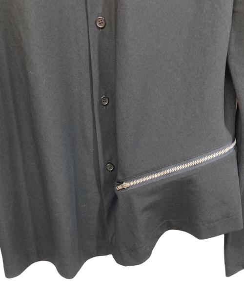 tricot COMME des GARCONS（トリココムデギャルソン）tricot COMME des GARCONS (トリココムデギャルソン) 丸襟ジップデザインシャツ ブラック サイズ:SIZE Mの古着・服飾アイテム