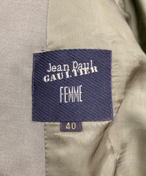 Jean Paul Gaultier FEMME（ジャンポールゴルチエ フェム）Jean Paul Gaultier FEMME (ジャンポールゴルチエ フェム) セットアップスーツ グリーン サイズ:40の古着・服飾アイテム