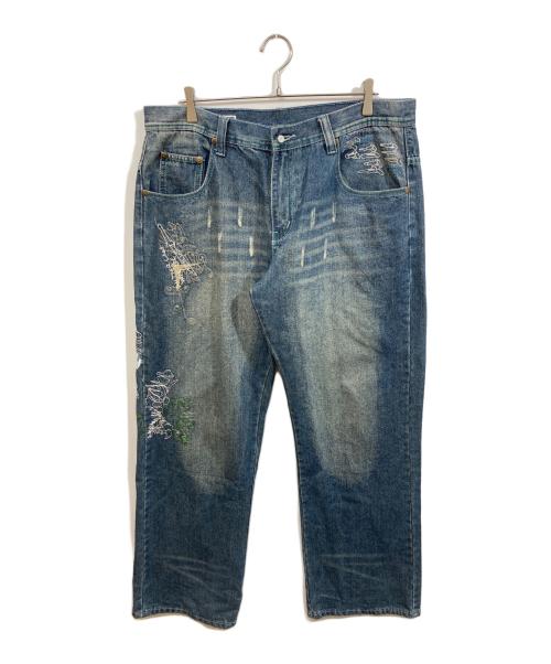 Artful Dodger（アートフルドジャ）Artful Dodger (アートフルドジャ) 刺繍デニムパンツ インディゴ サイズ:38の古着・服飾アイテム