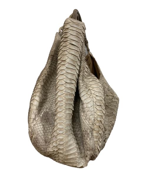 rikka（リッカ）rikka (リッカ) パイソン柄ハンドバッグ ベージュの古着・服飾アイテム