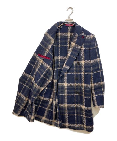 giacche（ジャッケ）giacche (ジャッケ) チェスターコート ネイビー サイズ:SIZE 50の古着・服飾アイテム