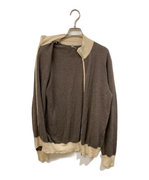 Cruciani（クルチアーニ）CRUCIANI (クルチアーニ) ジップニット ブラウン サイズ:	SIZE 50の古着・服飾アイテム