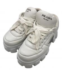 PRADA（プラダ）の古着「モノリス パデッドスニーカー」｜ホワイト