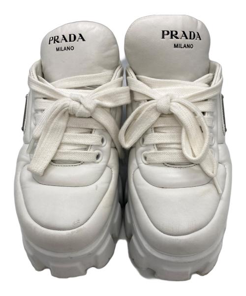 PRADA（プラダ）PRADA (プラダ) モノリス パデッドスニーカー ホワイト サイズ:37の古着・服飾アイテム