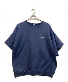 Champion（チャンピオン）の古着「半袖リメイクスウェット」｜ネイビー