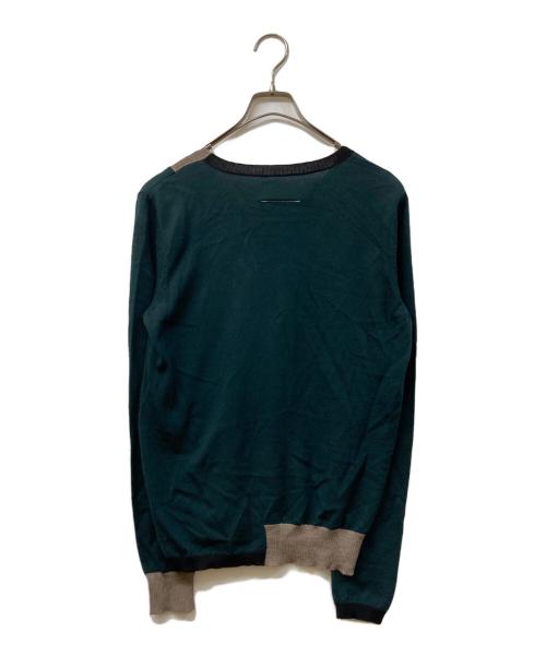 MM6 Maison Margiela（エムエムシックスメゾンマルジェラ）MM6 Maison Margiela (エムエムシックスメゾンマルジェラ) ギミックニット グリーン サイズ:Lの古着・服飾アイテム