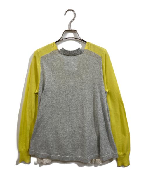 sacai（サカイ）sacai (サカイ) Layered Cardigan イエロー サイズ:2の古着・服飾アイテム