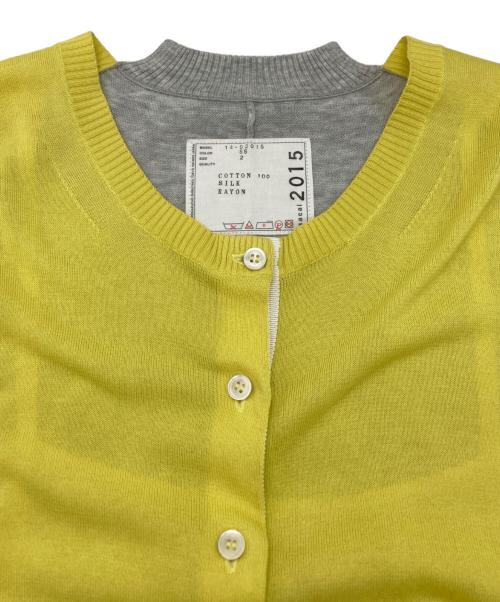 sacai（サカイ）sacai (サカイ) Layered Cardigan イエロー サイズ:2の古着・服飾アイテム