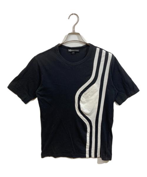 Y-3（ワイスリー）Y-3 (ワイスリー) Stripes Short Sleeve Tee ブラック サイズ:	SIZE Sの古着・服飾アイテム