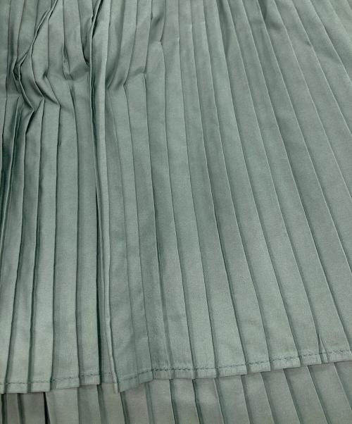 BEARDSLEY（ビアズリー）BEARDSLEY (ビアズリー) プリーツティアードスカート グリーン サイズ:Freeの古着・服飾アイテム