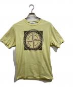 STONE ISLANDストーンアイランド）の古着「ロゴプリントＴシャツ」｜イエロー