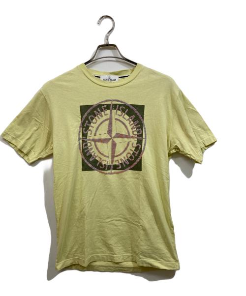 STONE ISLAND（ストーンアイランド）STONE ISLAND (ストーンアイランド) ロゴプリントＴシャツ イエロー サイズ:SIZE Mの古着・服飾アイテム