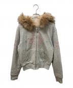 sculptorスカルプター）の古着「Fur Trimming Hooded ZipUp」｜グレー