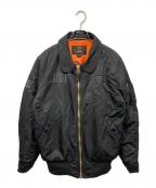 stussy×ALPHA INDUSTRIESステューシー×アルファインダストリーズ）の古着「B-15 Worldwide Jacket」｜ブラック
