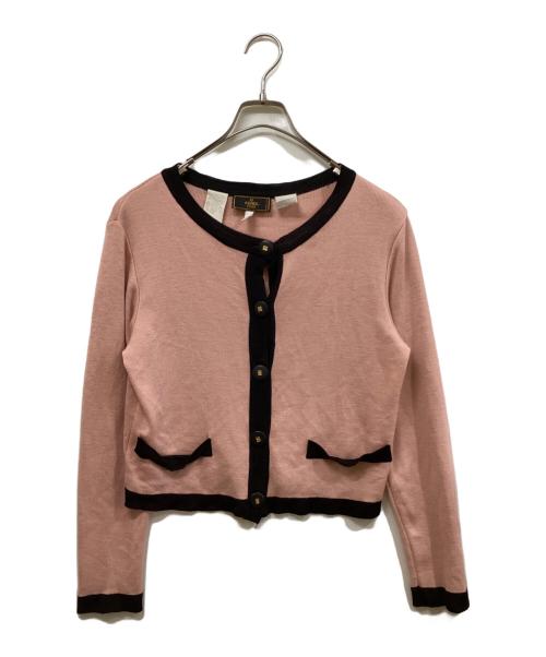 FENDI（フェンディ）FENDI (フェンディ) ロゴボタンカーディガン ピンク サイズ:SIZE 38の古着・服飾アイテム